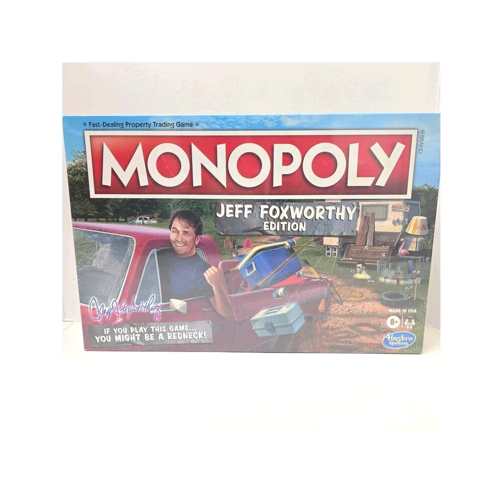 Monopoly Jeff Foxworthy Edition Featuring Redneck Humor 2020 & New in Box Sealed